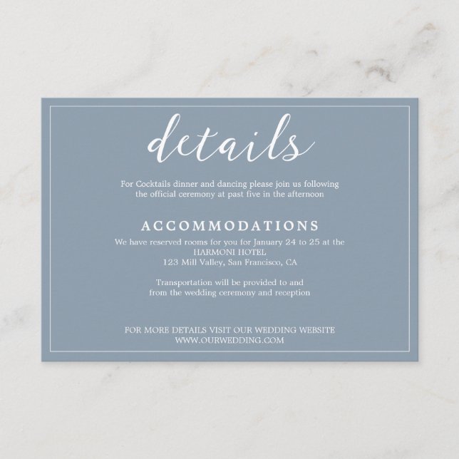 Tarjeta De Recepción Moderno Boda de escritura elegante y turbia bordea (Anverso)