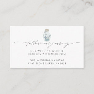 Tarjeta De Recepción Moderno Boda elegante de escritura náutica