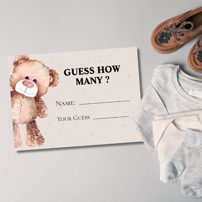 Tarjeta De Recepción Moderno, casi podemos esperar Adivinar Cuántas car (Subido por el creador)