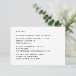 Tarjeta De Recepción Moderno Clásico Elegante Minimalista