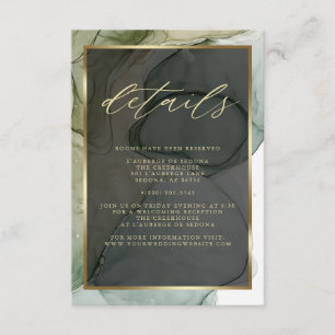 Tarjeta De Recepción Moderno Código QR Elegante Vegetales Sórdidos Tint