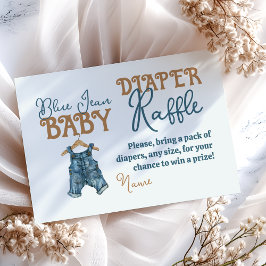 Tarjeta De Recepción Moderno Denim Boy Blue Jean Baby Shower Diaper