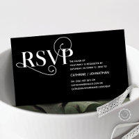 Moderno Elegante, RSVP de Boda, Respuesta, Respond