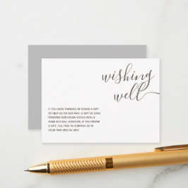 Tarjeta De Recepción Moderno Estético clásico Oro Deseos Bien Boda