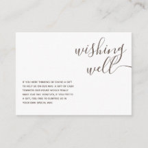 Moderno Estético clásico Oro Deseos Bien Boda