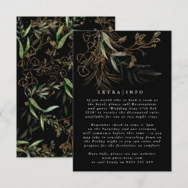Tarjeta De Recepción MODERNO Eucalyptus ONYX Detalles INFO