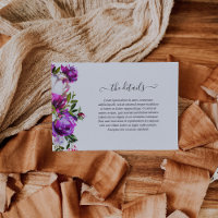 Moderno Floral vibrante negrita Boda Púrpura brill