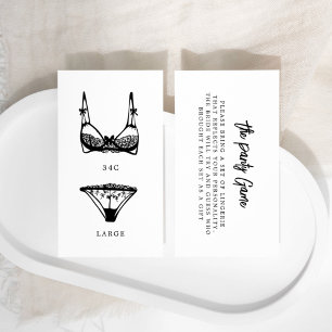 Tarjeta De Recepción Moderno juego de panty lencería tamaño Insertar