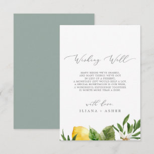 Tarjeta De Recepción Moderno Lemon Garden Wire Well Card
