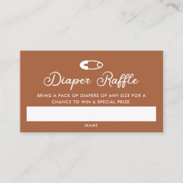 Tarjeta De Recepción Moderno Mínimo Baby Shower Diaper Raffle