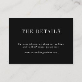 Tarjeta De Recepción Moderno Monograma Simple Pareja Nombre Negro Y Bla