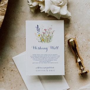 Tarjeta De Recepción Moderno Multicolor Boda de flores silvestres desea