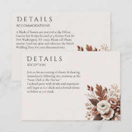 Tarjeta De Recepción Moderno País Elegante Occidental- Floral