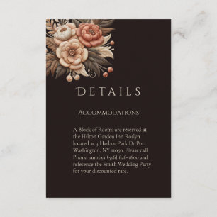 Tarjeta De Recepción Moderno País Elegante Occidental- Floral