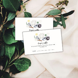 Tarjeta De Recepción Moderno pequeño chef Diaper Raffle Baby Shower