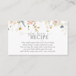 Tarjeta De Recepción Moderno Por Favor Traer Una Receta Flores De Acuar