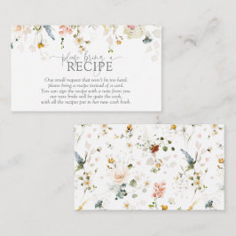 Tarjeta De Recepción Moderno Por Favor Traer Una Receta Flores De Acuar