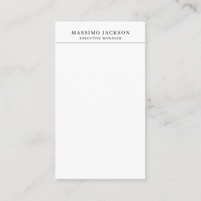 Tarjeta De Recepción Moderno Profesional Simple Negro y Blanco de Moda (Anverso)
