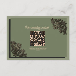 Tarjeta De Recepción Moderno Sage green & gold classic Luxury