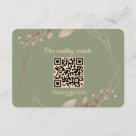 Tarjeta De Recepción Moderno Sencillo sabio botánico elegante oro verde