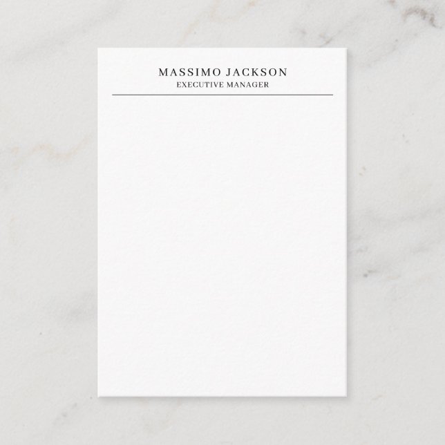 Tarjeta De Recepción Moderno Simple Negro Y Blanco Profesional (Anverso)