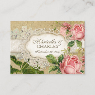 Tarjeta De Recepción Moderno té de encaje vintage con hidrangea en Rosa
