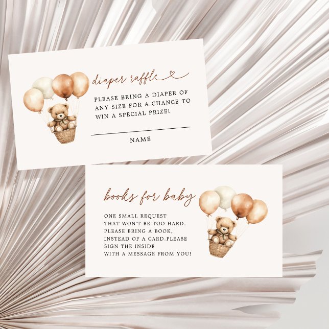 Tarjeta De Recepción Moderno Teddy Oso Baby Shower Books Para El Bebé (Subido por el creador)