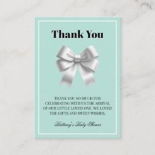 Tarjeta De Recepción Moderno Tiffany Baby Shower Gracias