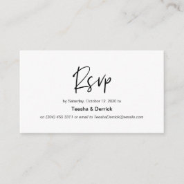 Tarjeta De Recepción Moderno tipo de letra negro de elegancia casual, R