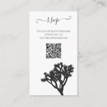 Moderno y elegante B&W Joshua Tree QR Code