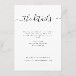 Tarjeta De Recepción Moderno y elegante boda de guiones