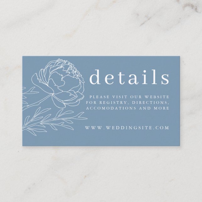 Tarjeta De Recepción Moderno y elegante Boda floral azul turquesa  (Anverso)