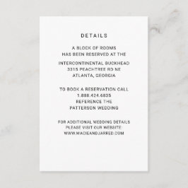 Tarjeta De Recepción Moderno y elegante clásico Minimalista