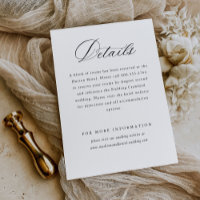 Moderno y elegante guión detalles del Boda clásico