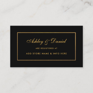 Tarjeta De Recepción Moderno y elegante Registro de Bodas Insertar Tarj