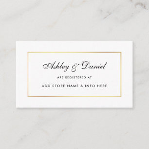 Tarjeta De Recepción Moderno y elegante Registro de Bodas Insertar Tarj