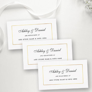 Tarjeta De Recepción Moderno y elegante Registro de Bodas Insertar Tarj