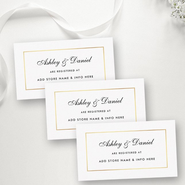 Tarjeta De Recepción Moderno y elegante Registro de Bodas Insertar Tarj (Customize to change text size, style, color or to add more text to back of card.)