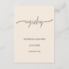 Tarjeta De Recepción Moderno y elegante Rubor Beige