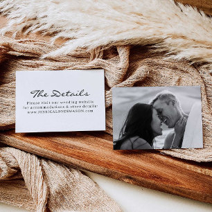 Tarjeta De Recepción Moderno y elegante sitio web de boda Insertar tarj