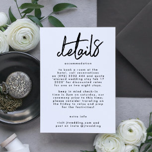 Tarjeta De Recepción Modernos y elegantes nombres personalizados Boda b