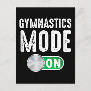 Tarjeta De Recepción Modo Gimnasia Activado Entrenador Atleta Gimnasta