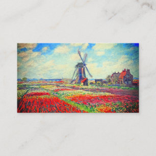 Tarjeta De Recepción Molino de viento Monet Tulips