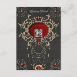 Tarjeta De Recepción Momentos dorados de amor.