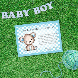 Tarjeta De Recepción Moms Belly Tamaño Cuido Oso Picnic Baby Shower Jue