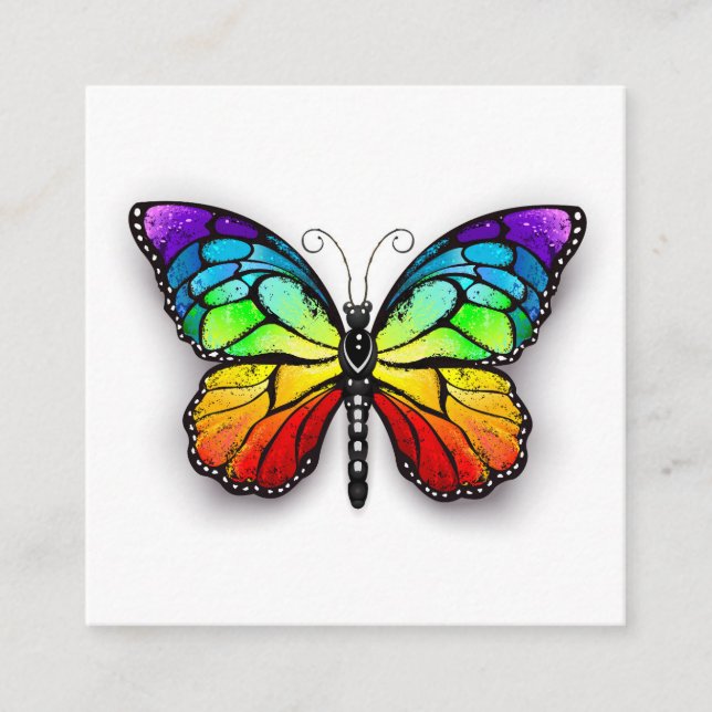 Tarjeta De Recepción Monarca de mariposa arcoiris (Anverso)