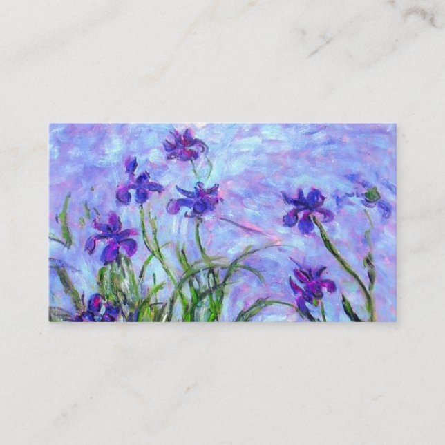 Tarjeta De Recepción Monet Lilac Irises (Anverso)