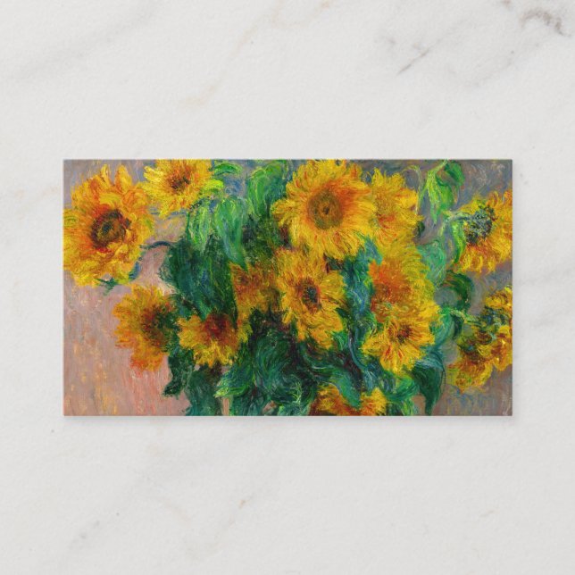 Tarjeta De Recepción Monet Sunflowers (Anverso)