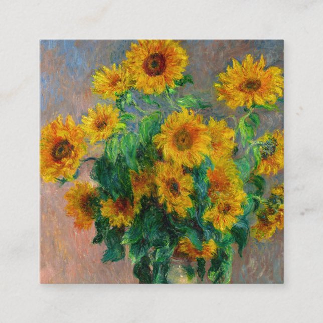 Tarjeta De Recepción Monet Sunflowers (Anverso)