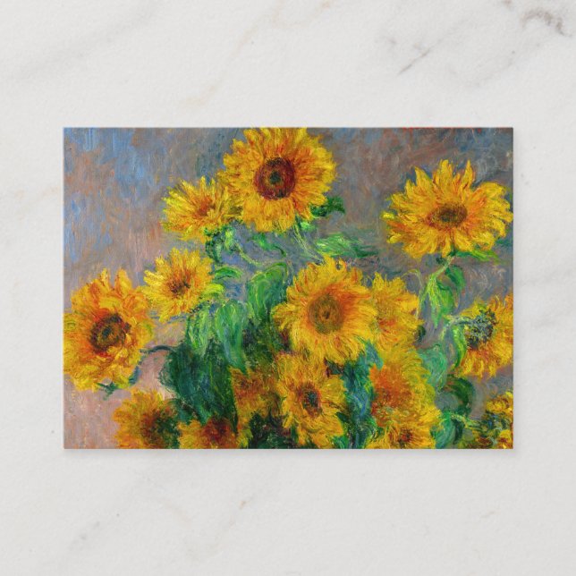 Tarjeta De Recepción Monet Sunflowers (Anverso)